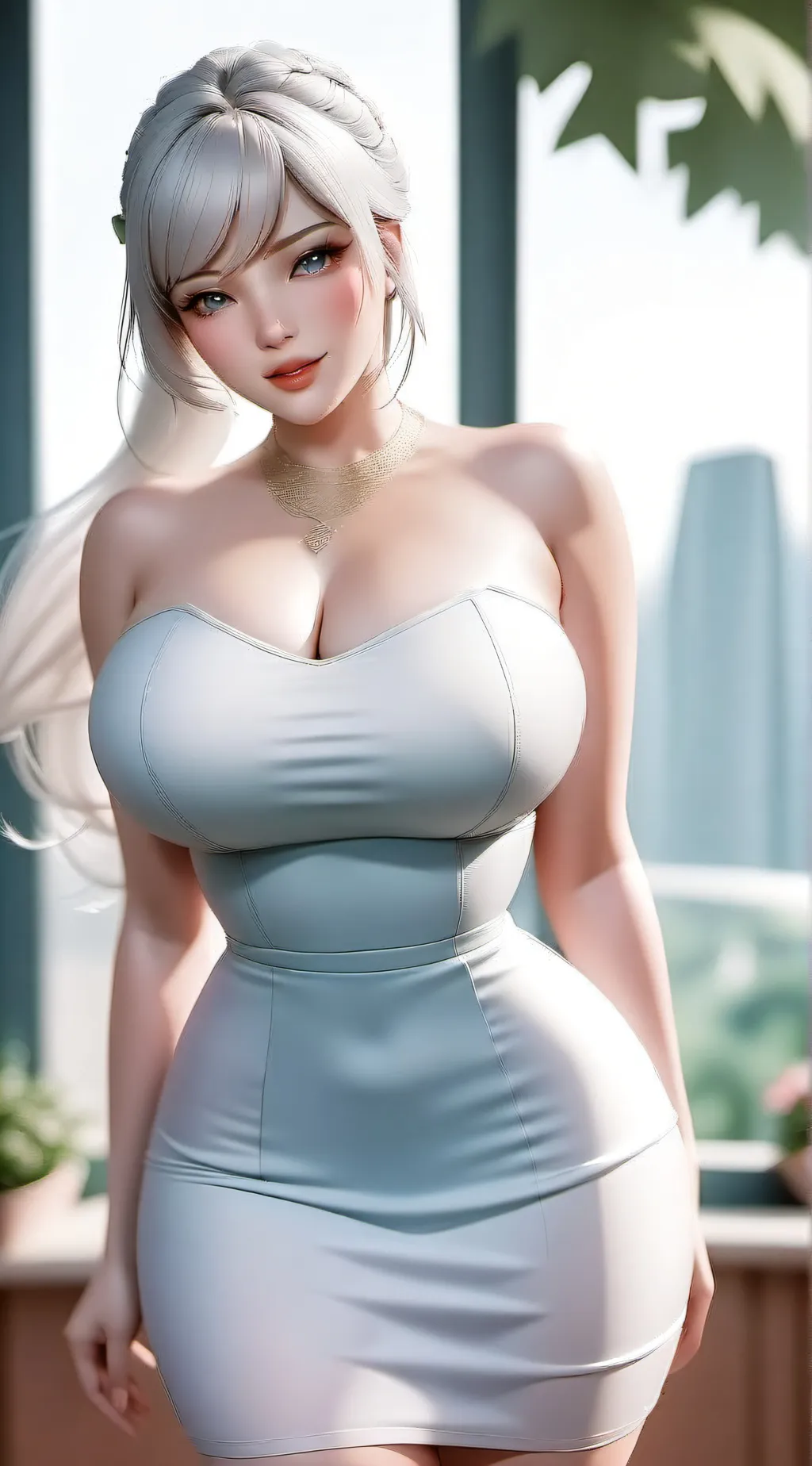 ai character: ghost girl background