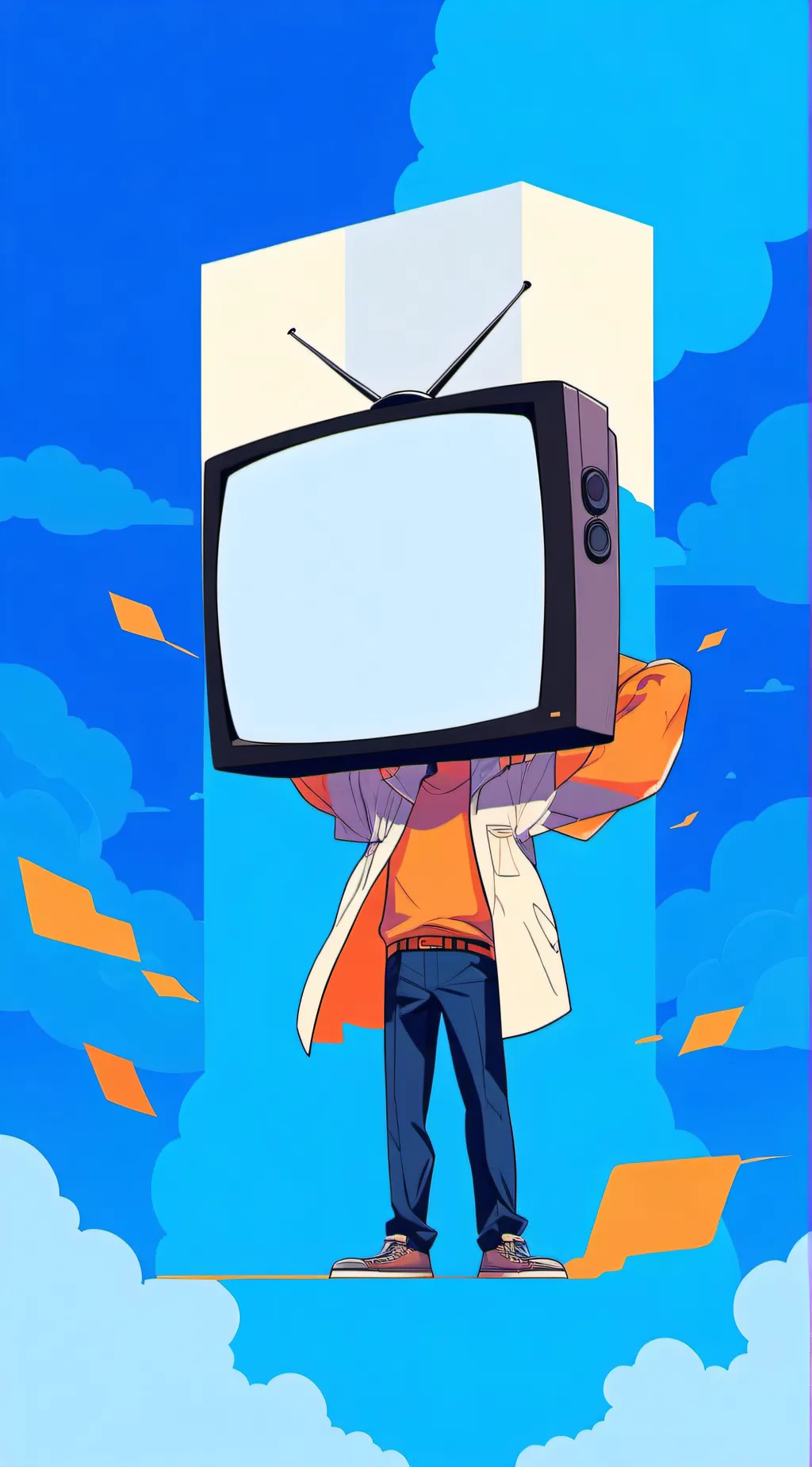 ai character: Upgraded Titan tv background