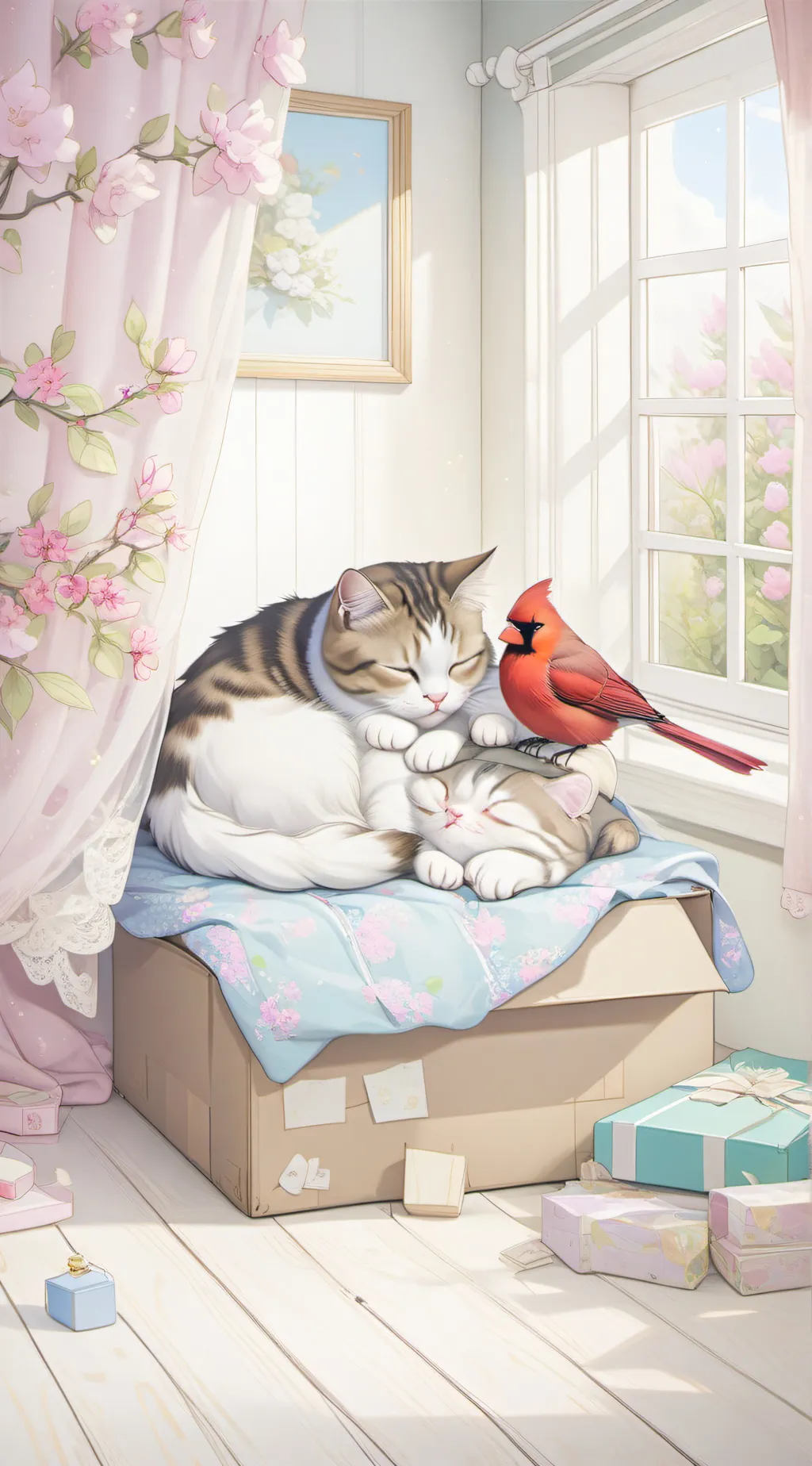 ai character: miki,kiki,jackflap background