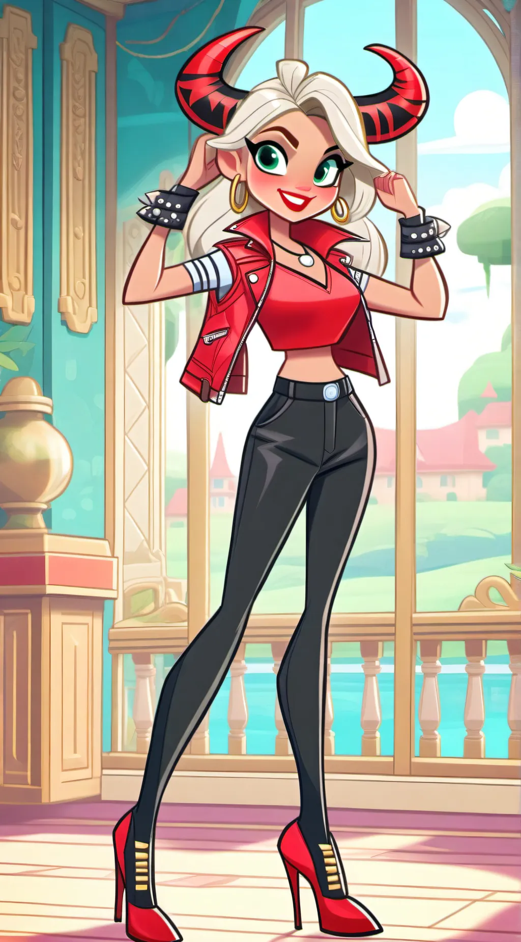 ai character: Barbie wire background