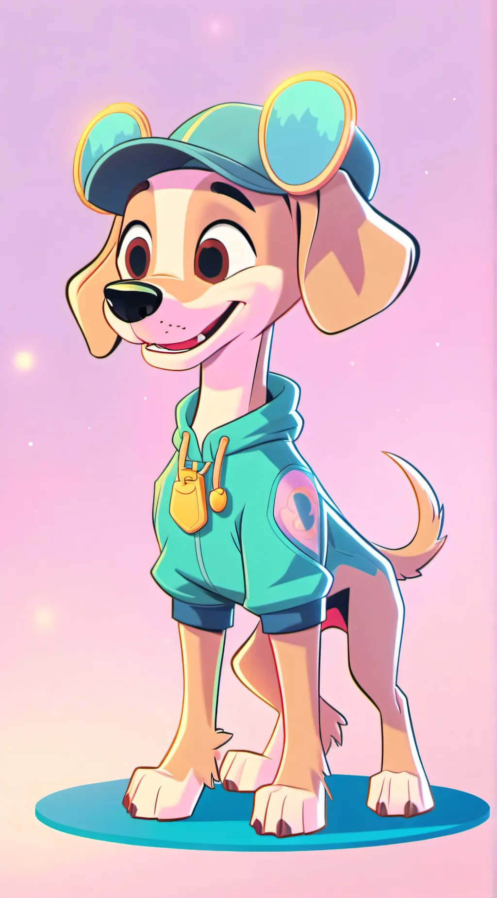 ai character: dog meme background