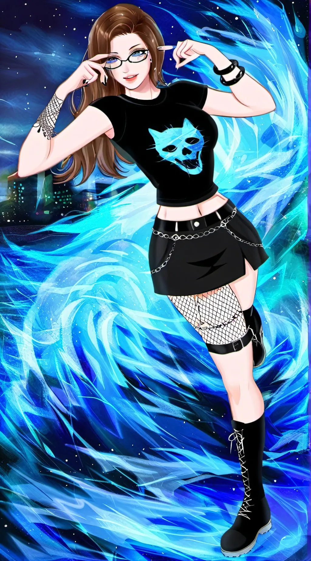 ai character: Nicole  background