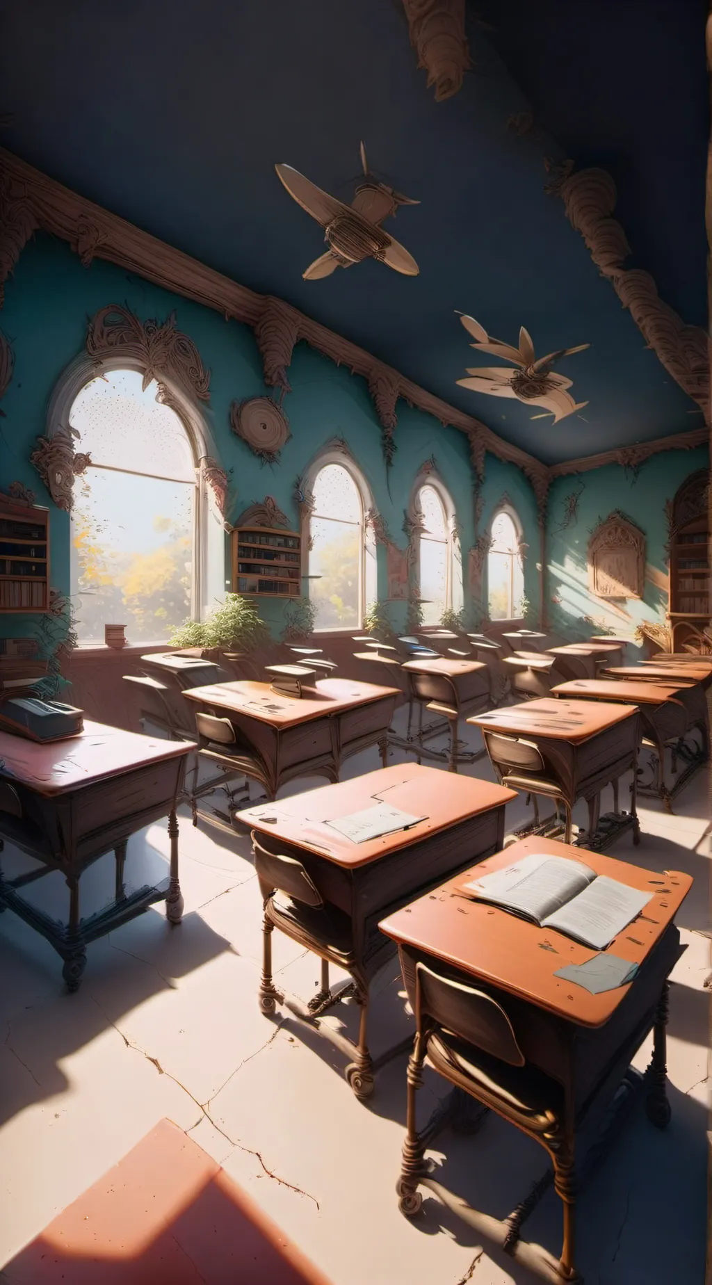 ai character: class1a sleepover background