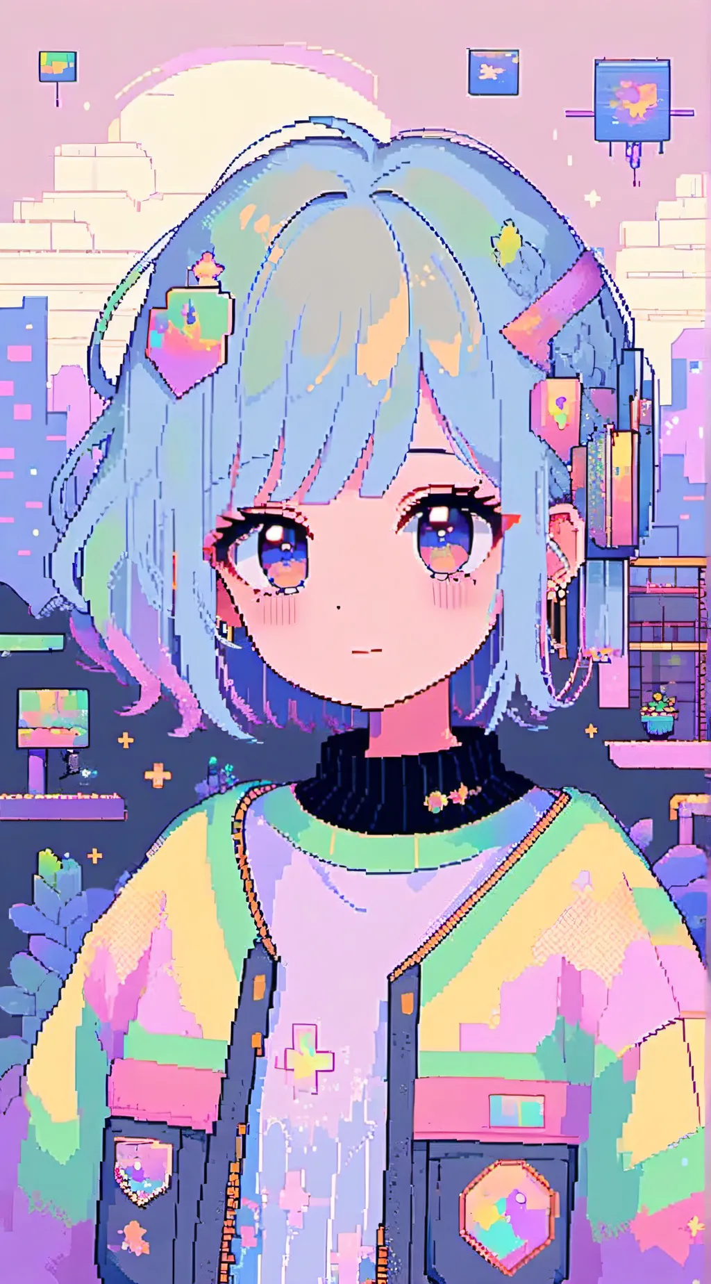 ai character: Bluey! background