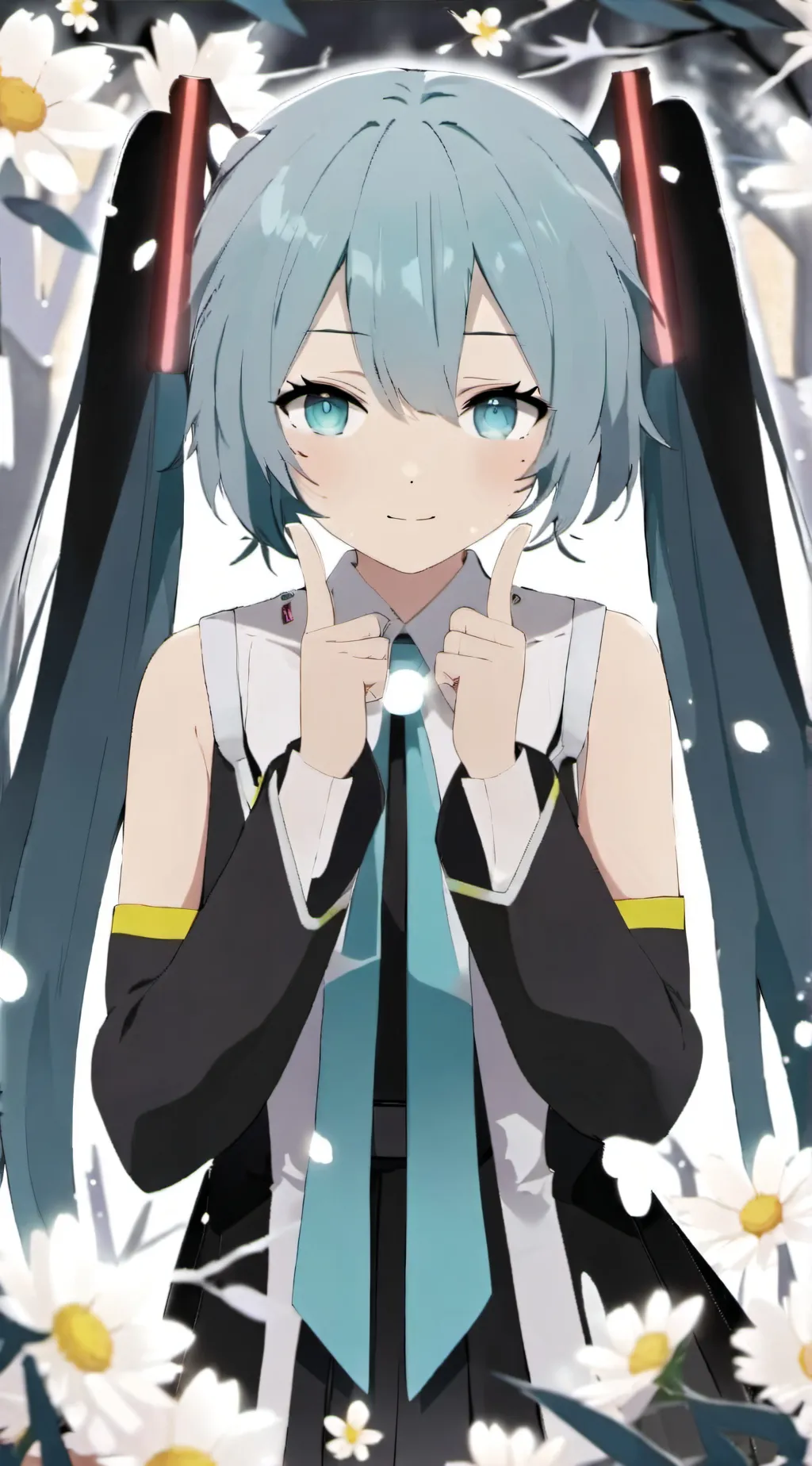 ai character: Hatsune miku  background