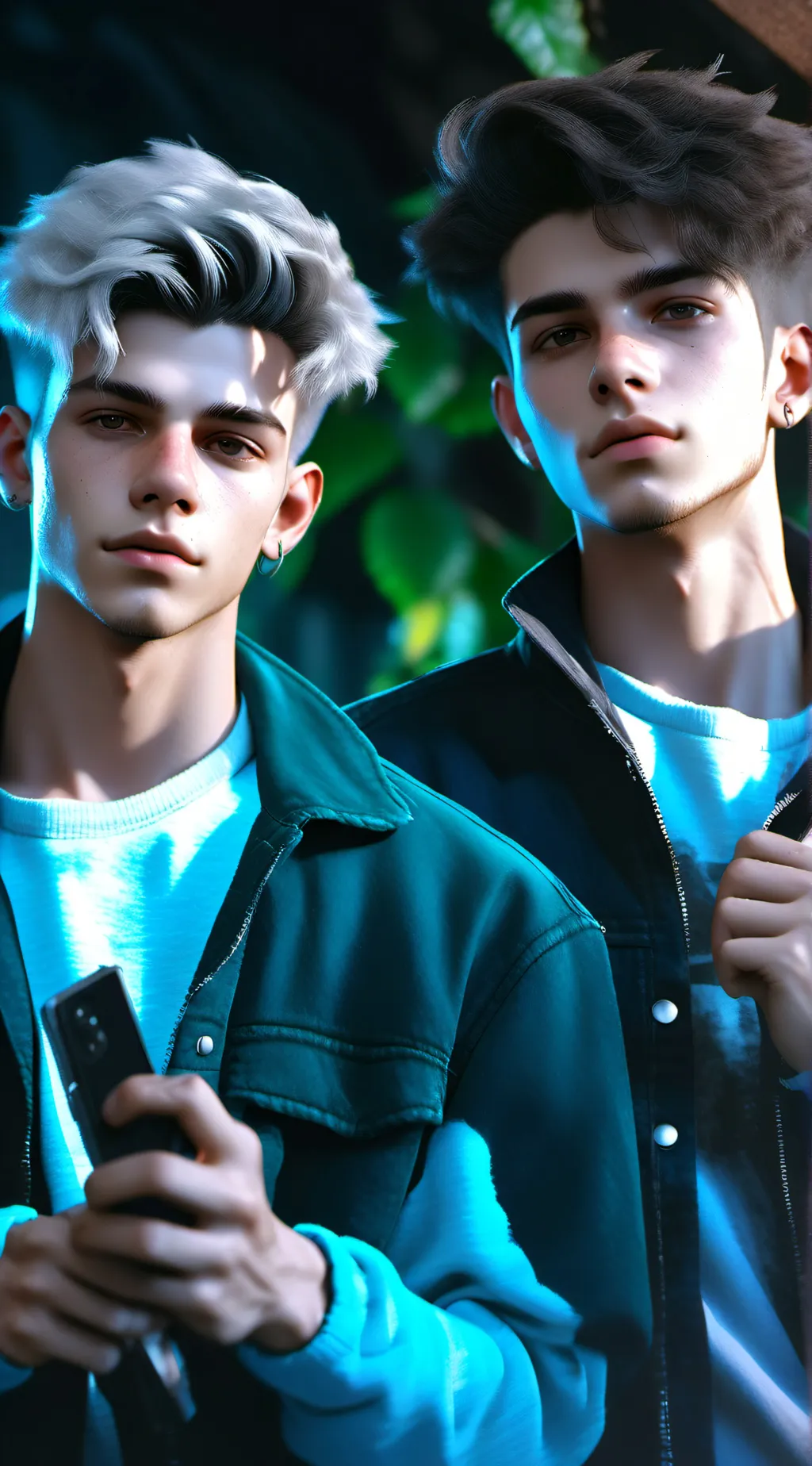 ai character: Jaxin and Julian  background