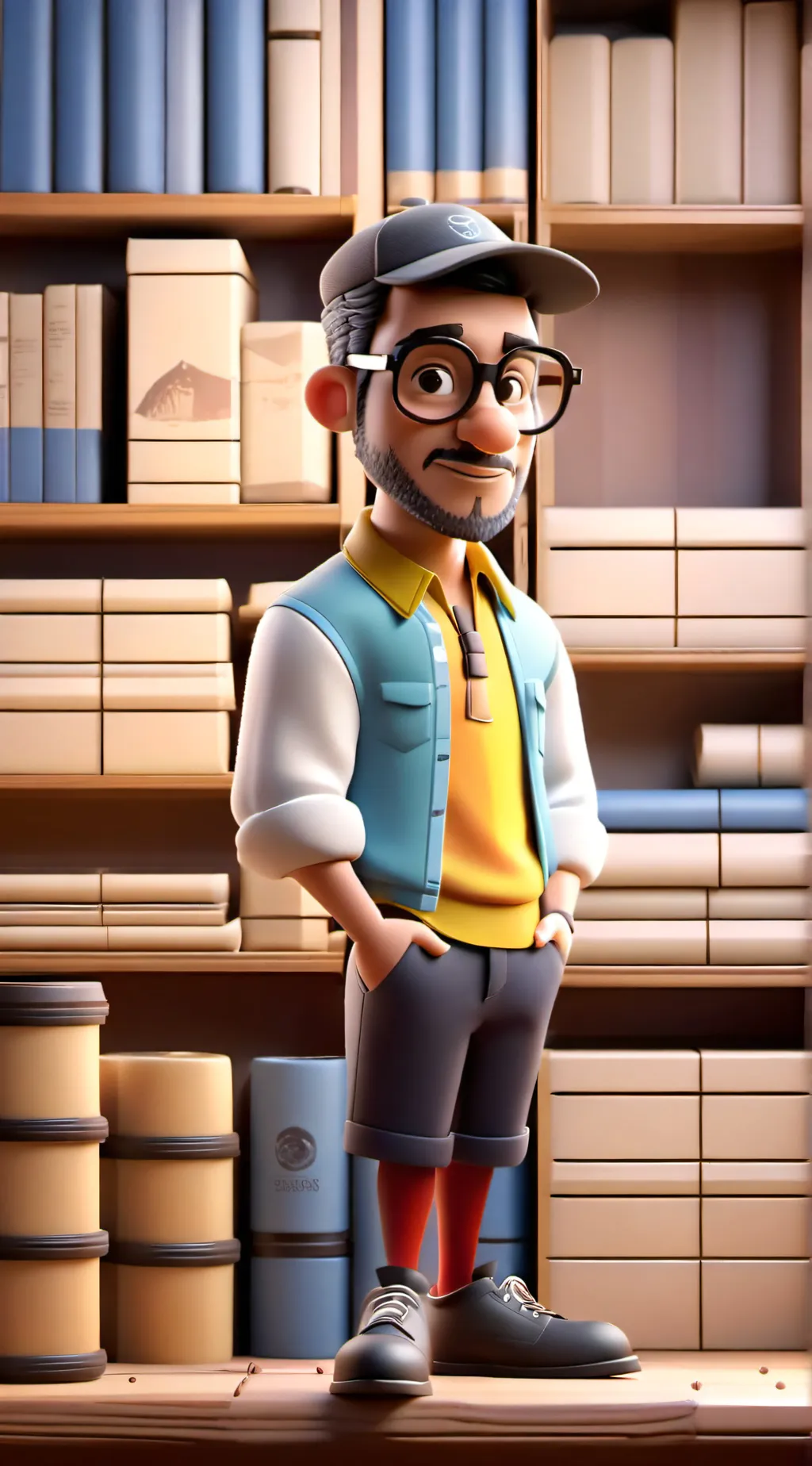 ai character: nerd background