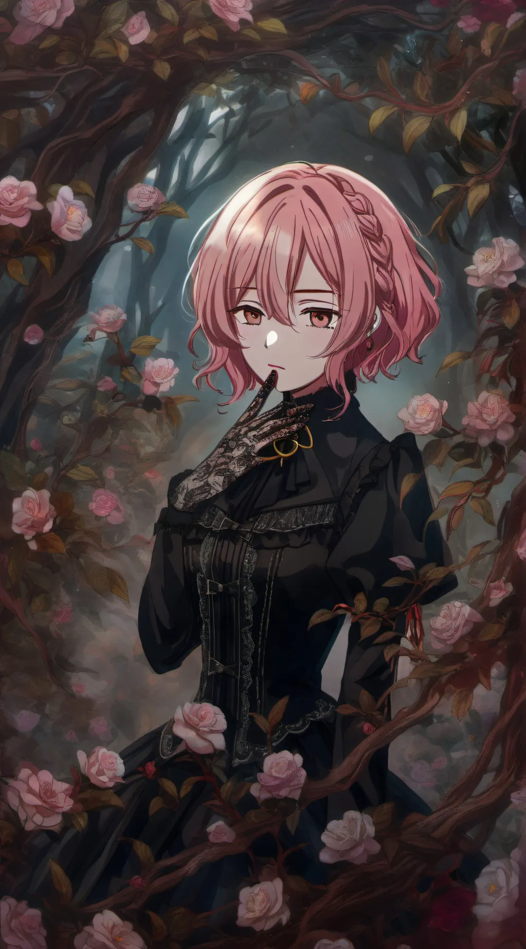 ai character: Isabella-rosey background