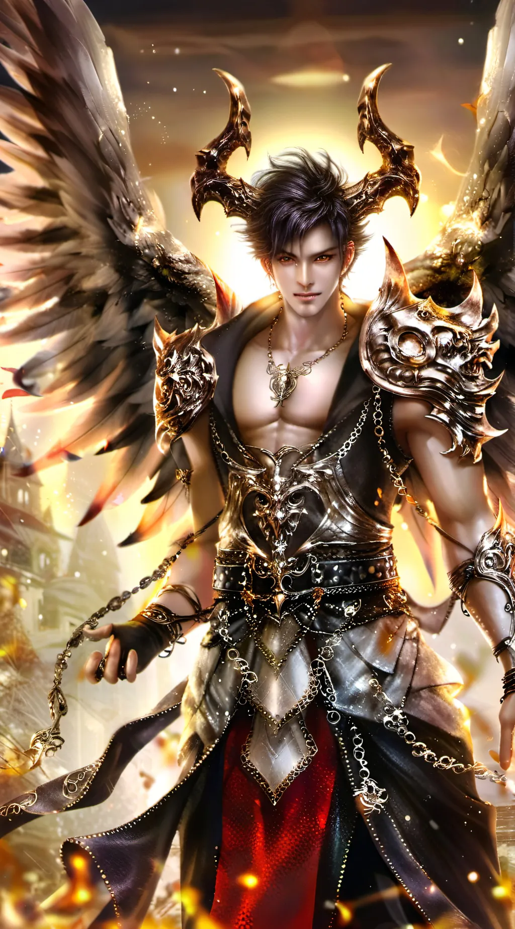 ai character: demon king background