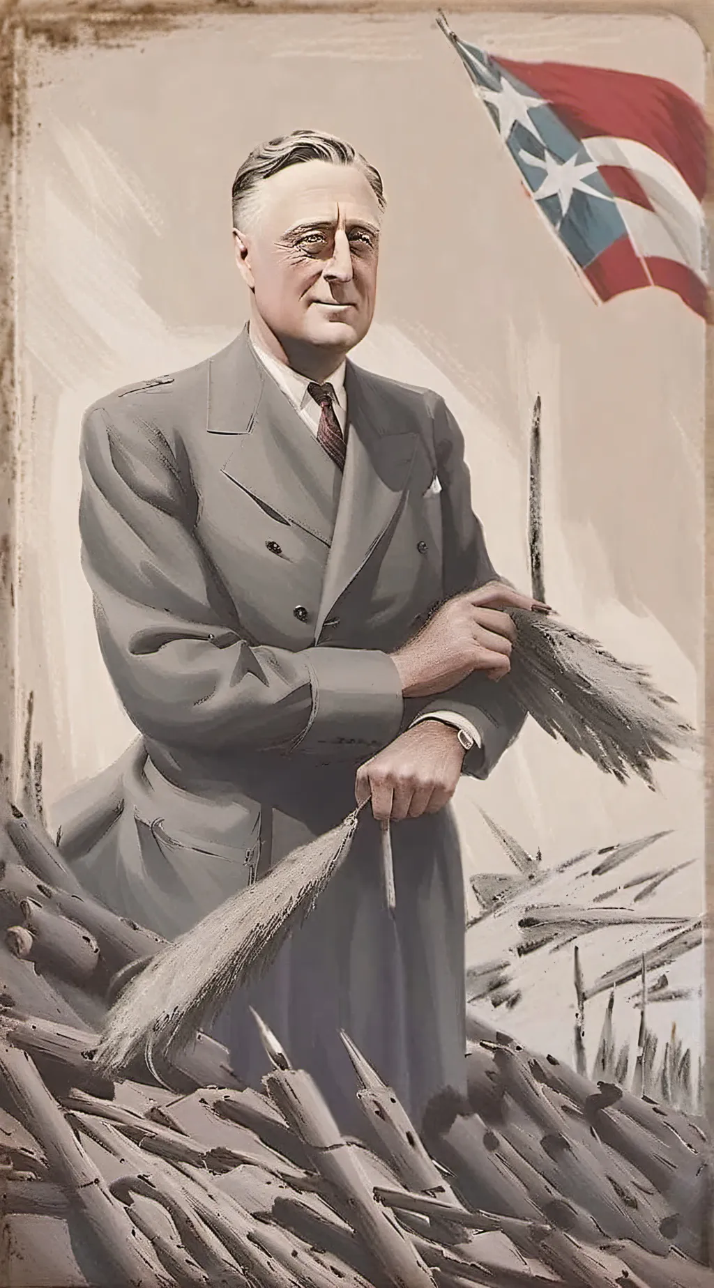 ai character: FDR  background