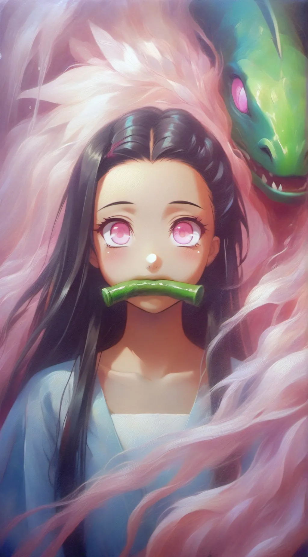 ai character: Nezuko Kamado background