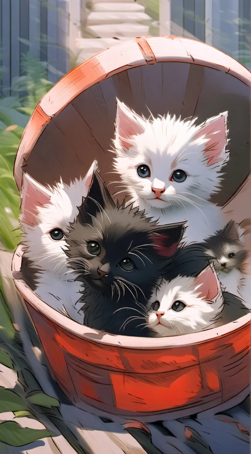 ai character: kitties background