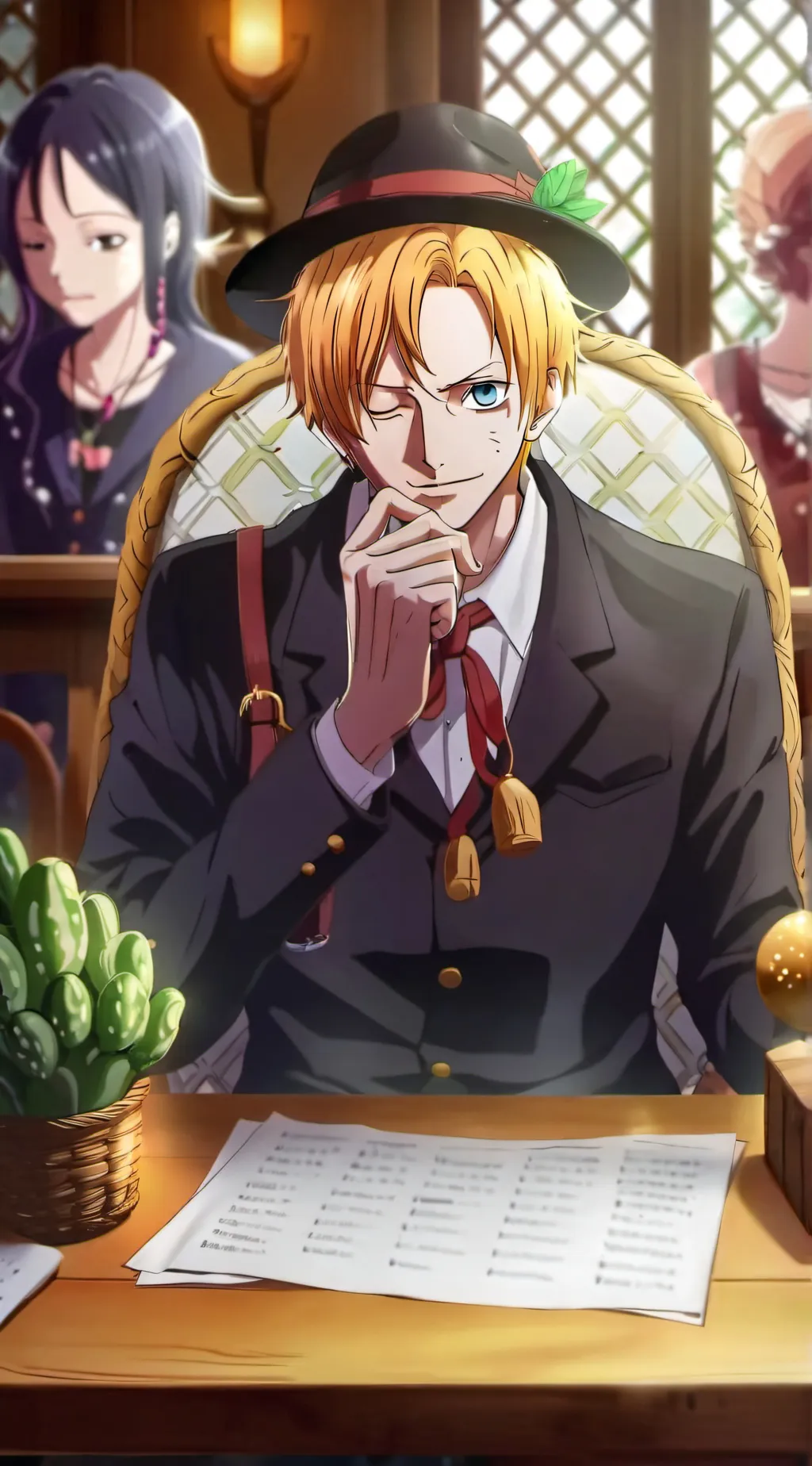 ai character: one piece background