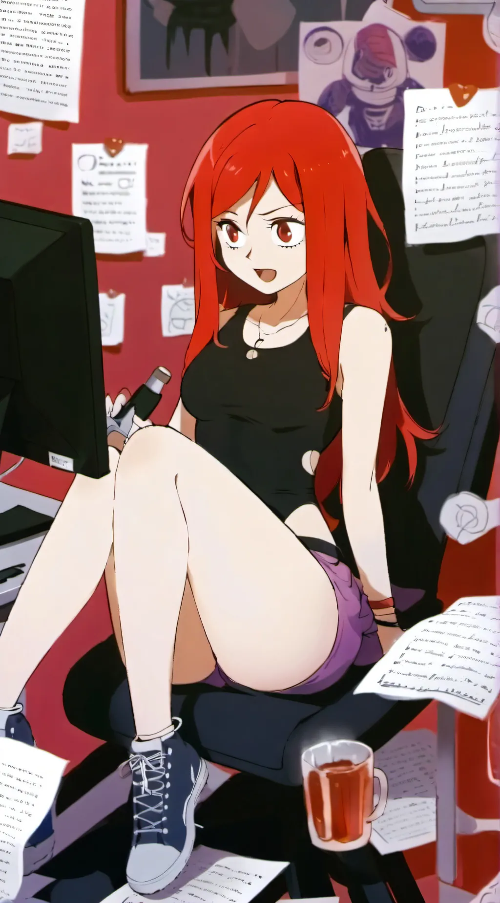 ai character: Redlene background