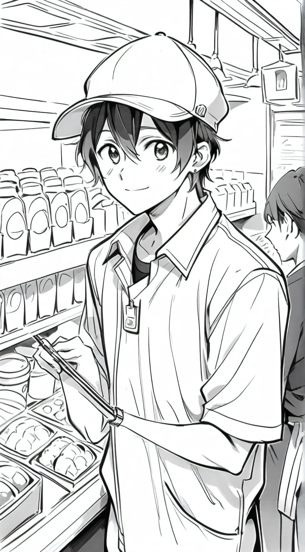 ai character: mcdonalds worker background