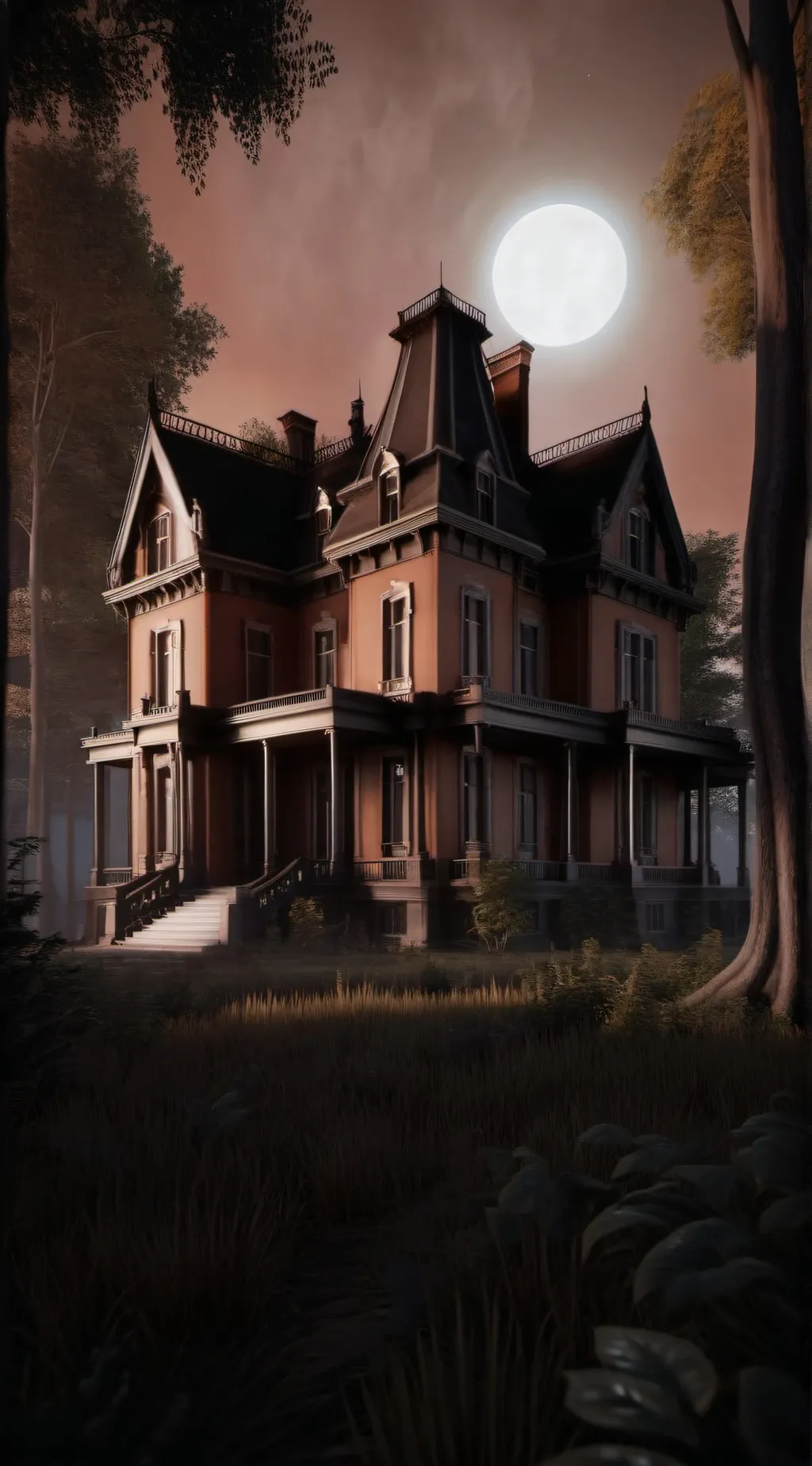 ai character: /Slender Mansion/ background