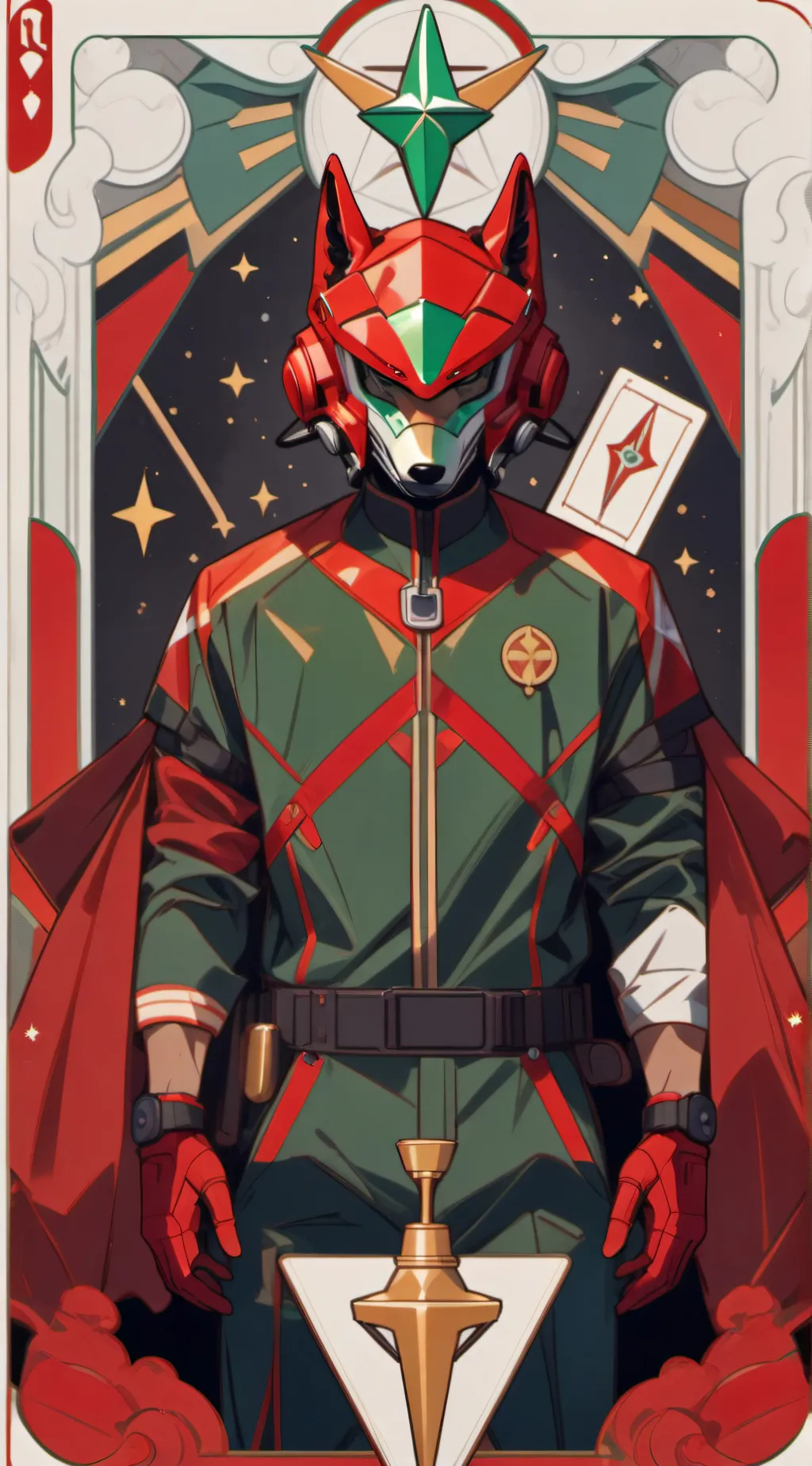 ai character: green blood  background