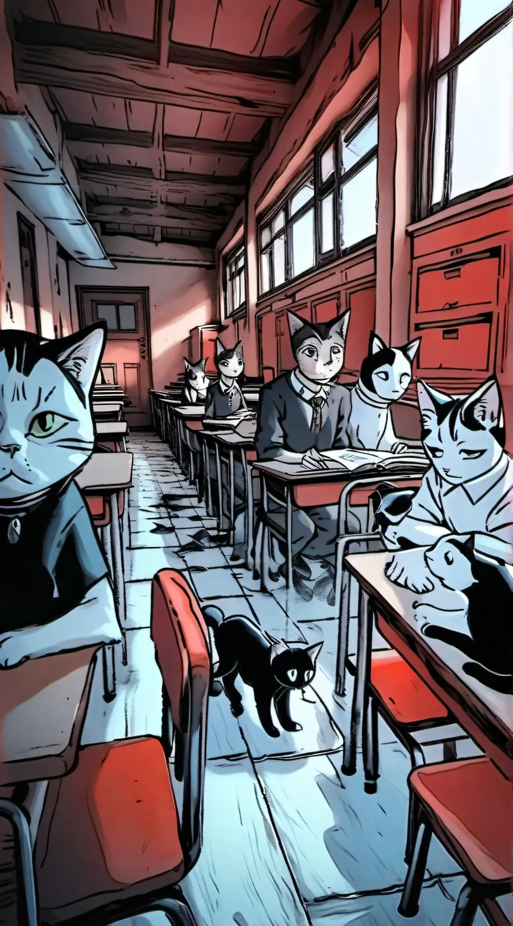 ai character: FPE cats background