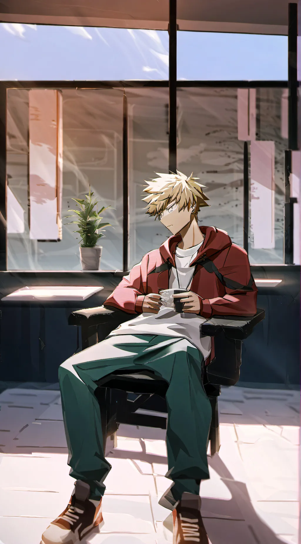 ai character: katsuki bakugo  background