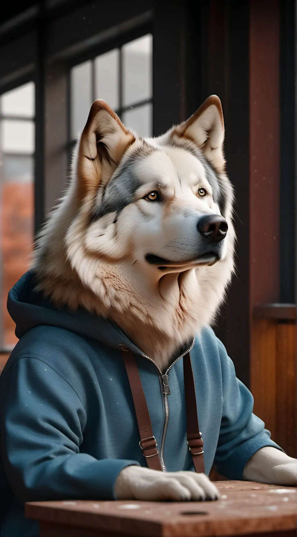 ai character: Lab Mha background