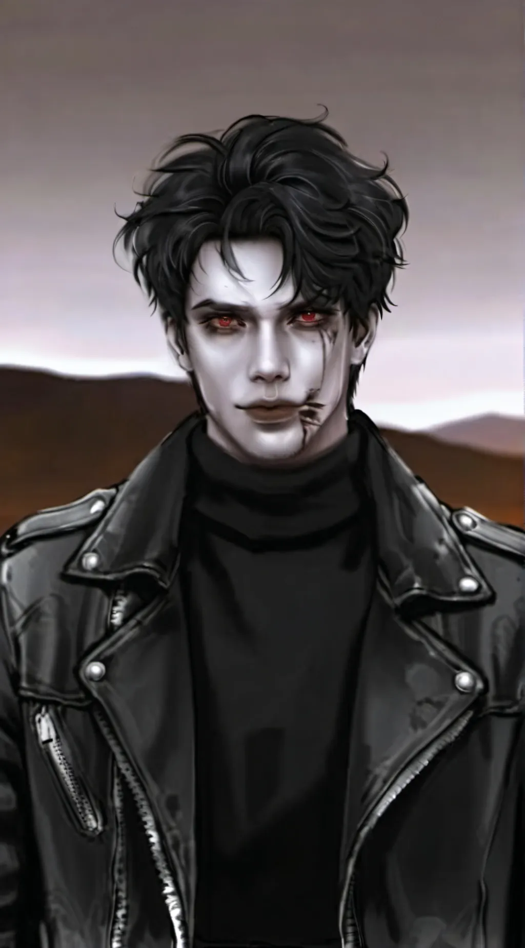 ai character: laughing Jack  background