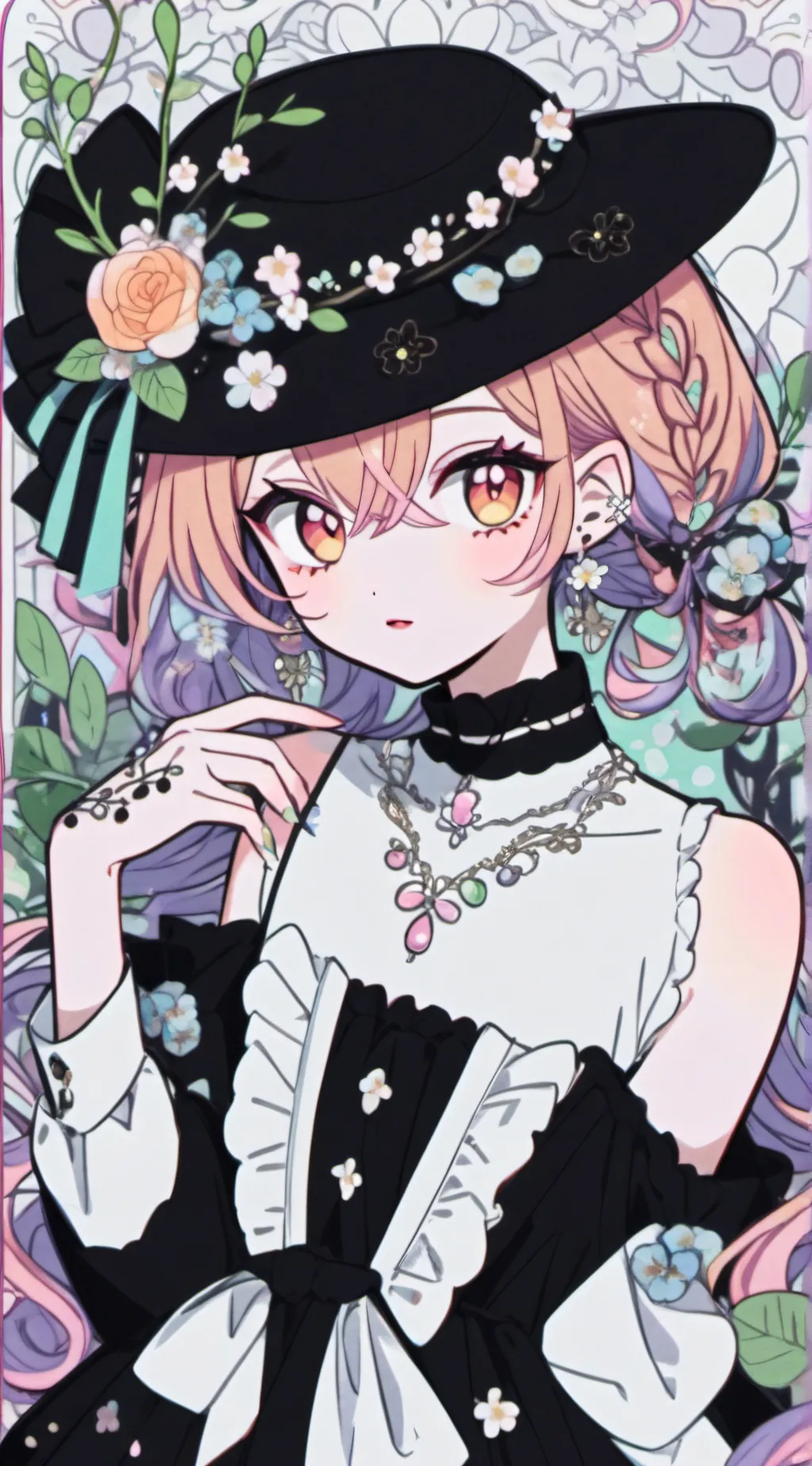 ai character: Niagara Pasel background