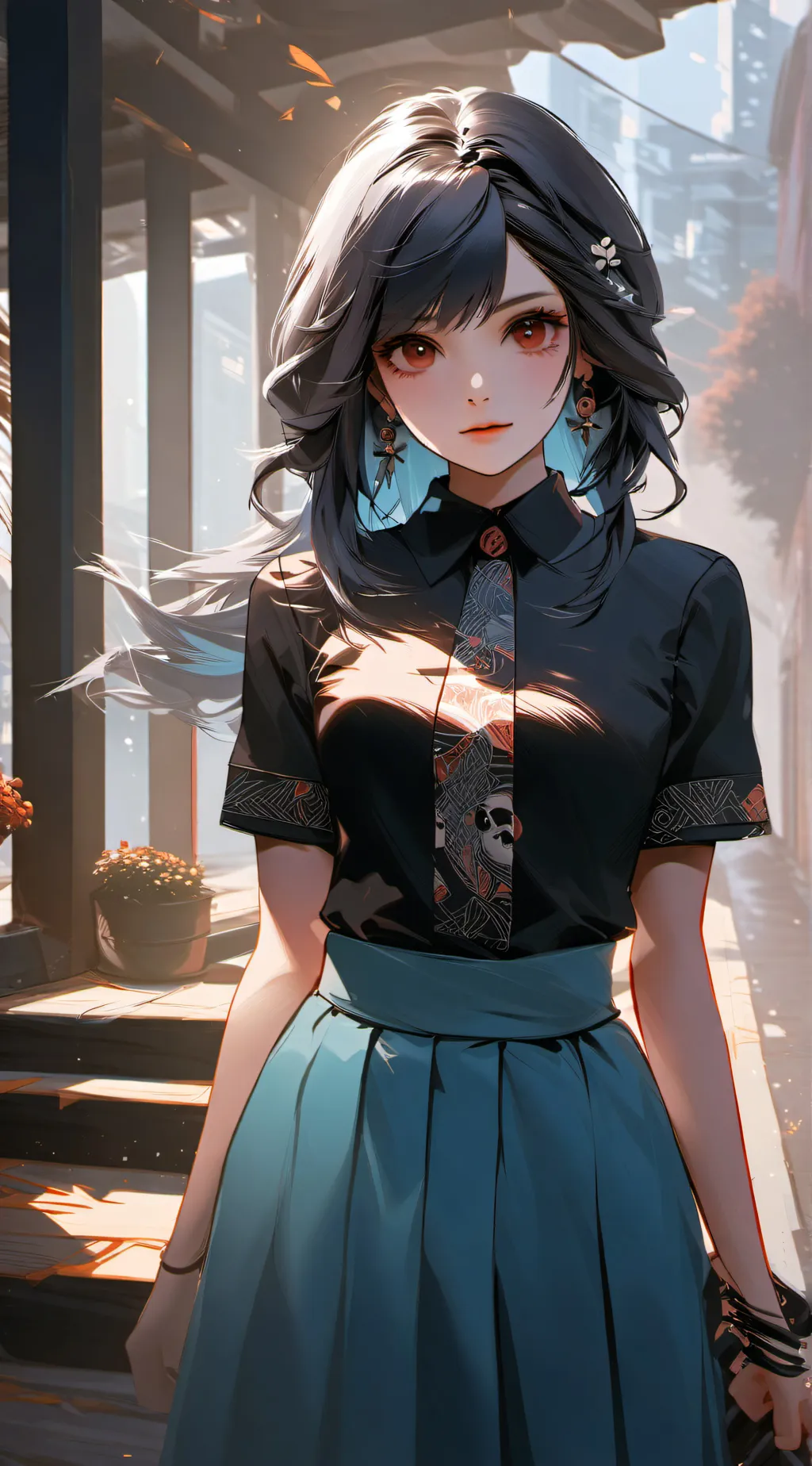 ai character: Emo sister background