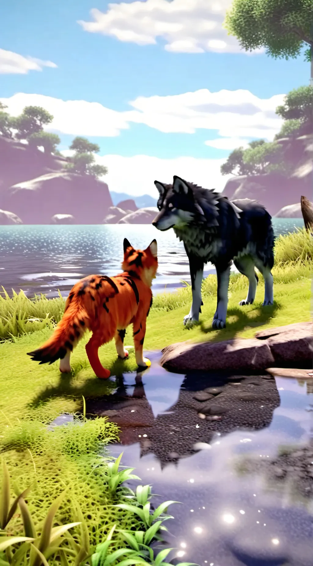 ai character: Two buddies  background