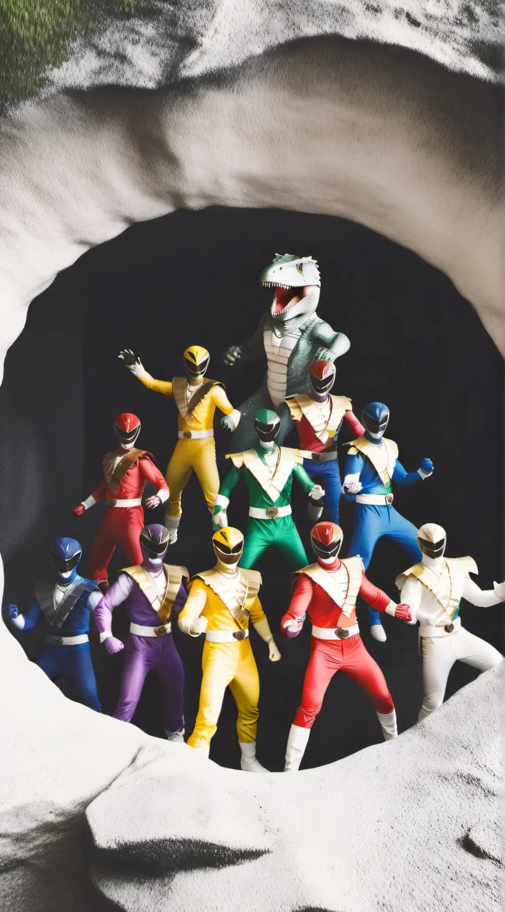 ai character: power rangers dino background