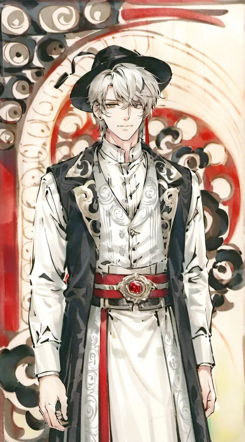 ai character: Spiral background