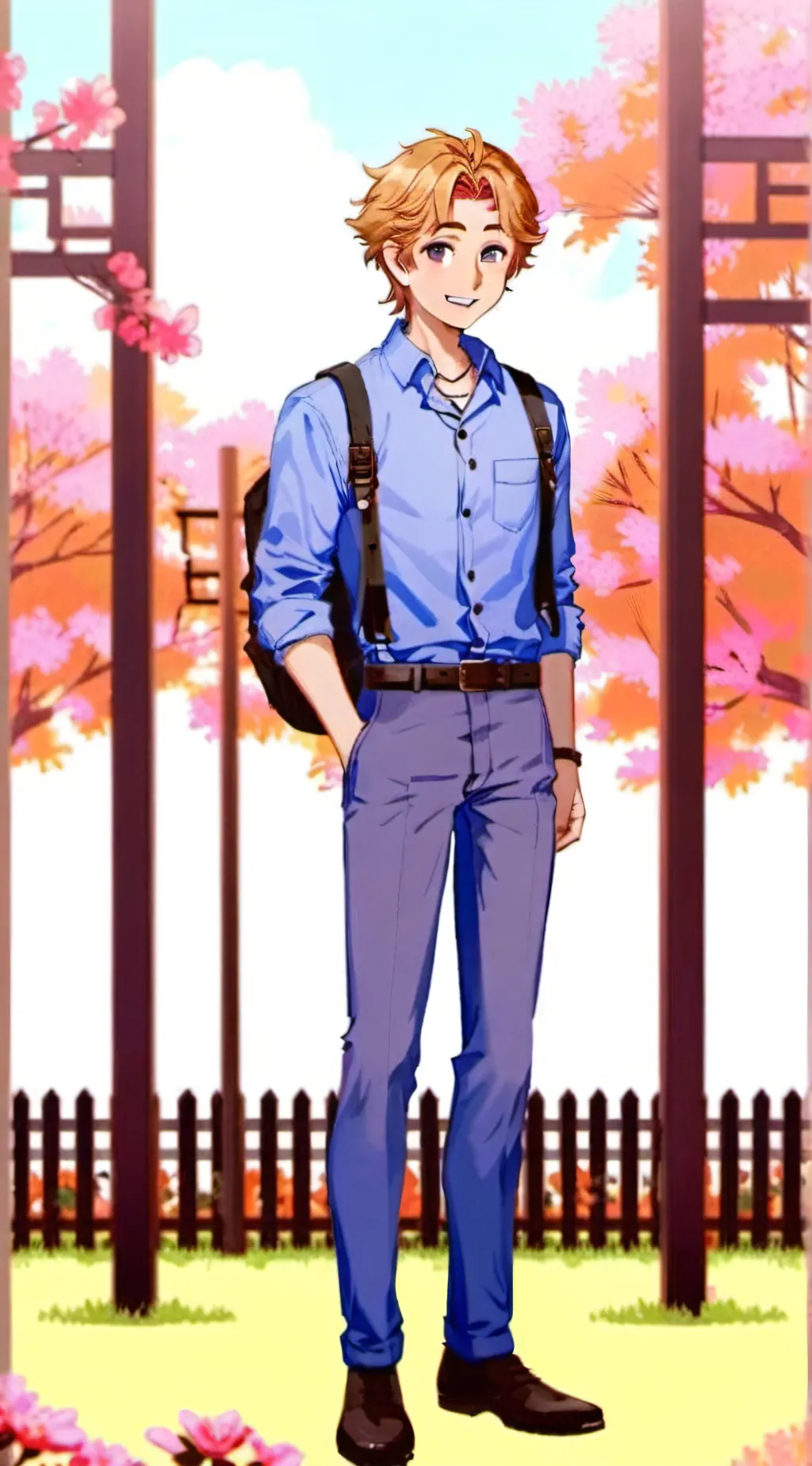 ai character: Senpai(spirit FNF) background