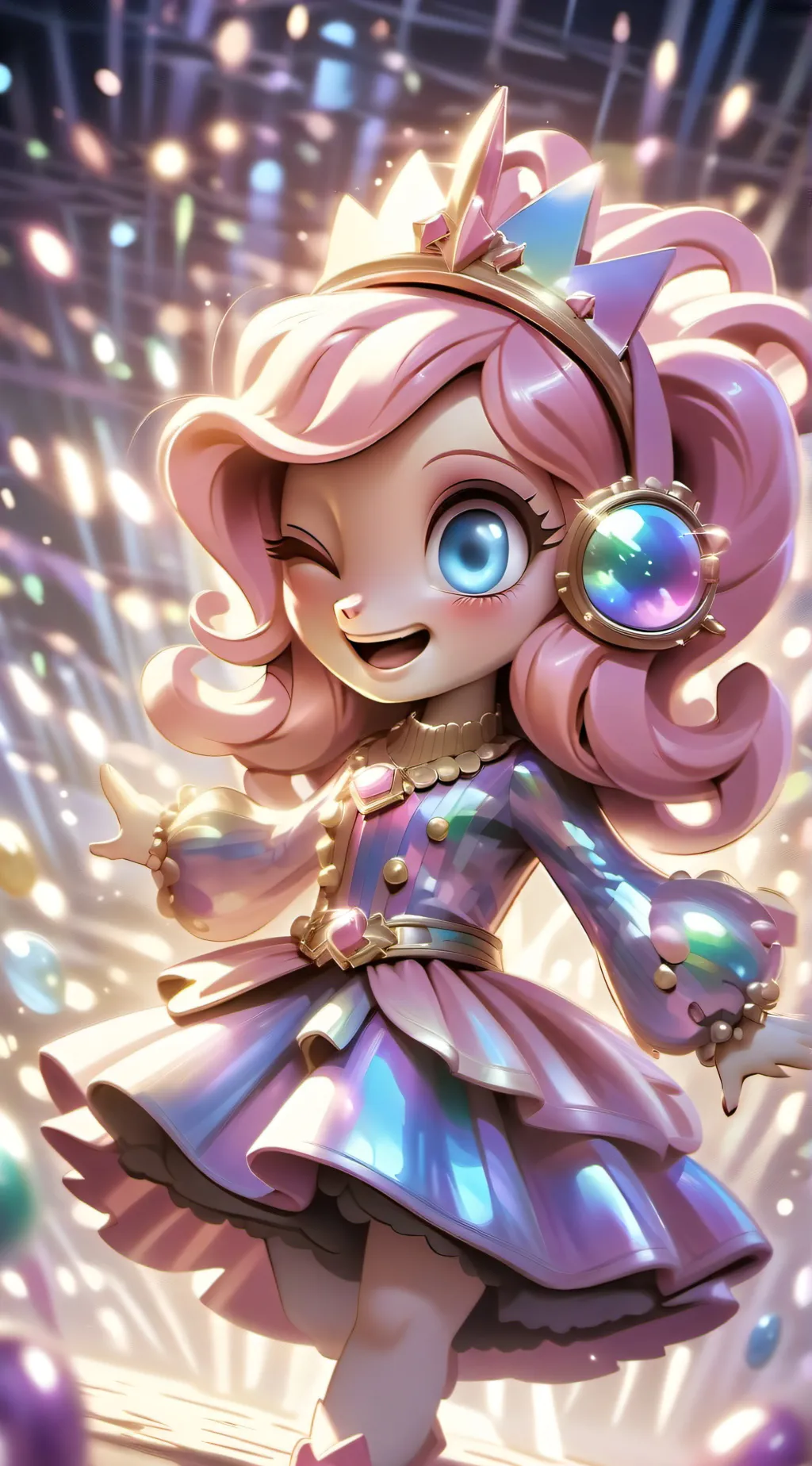 ai character: DJ Pink background