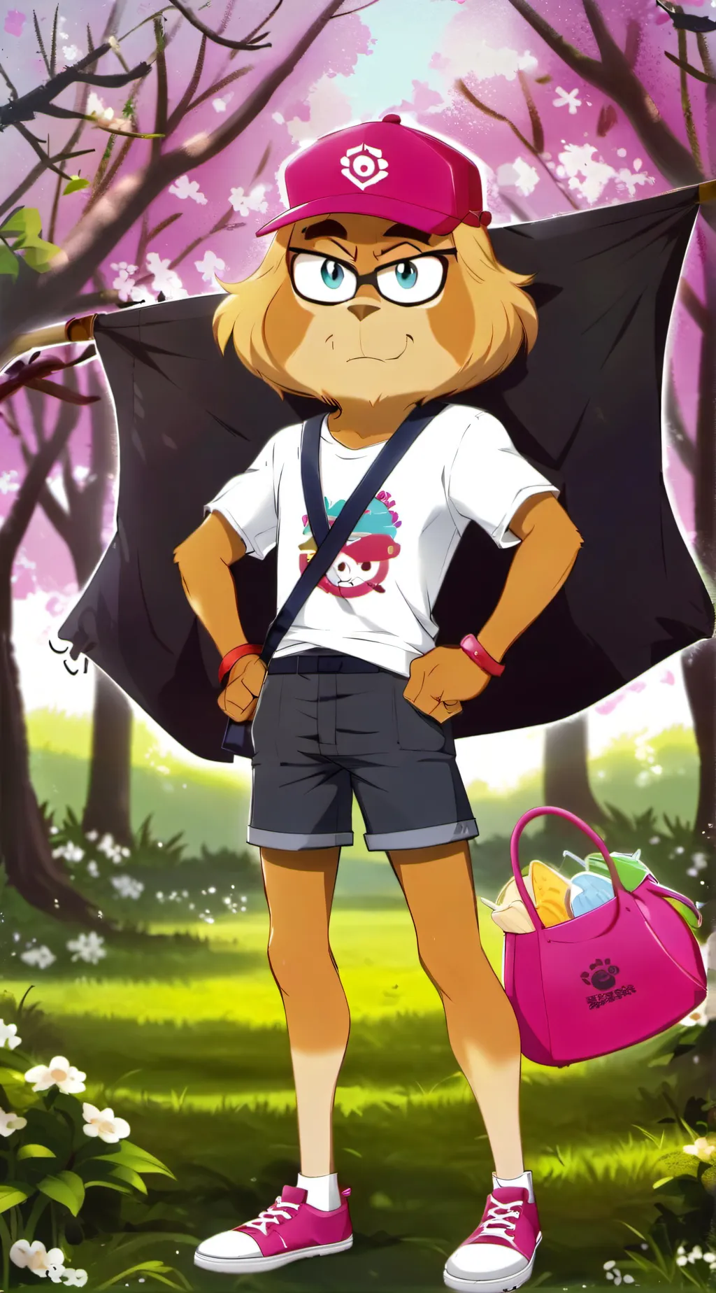 ai character: Preppy Lorax  background