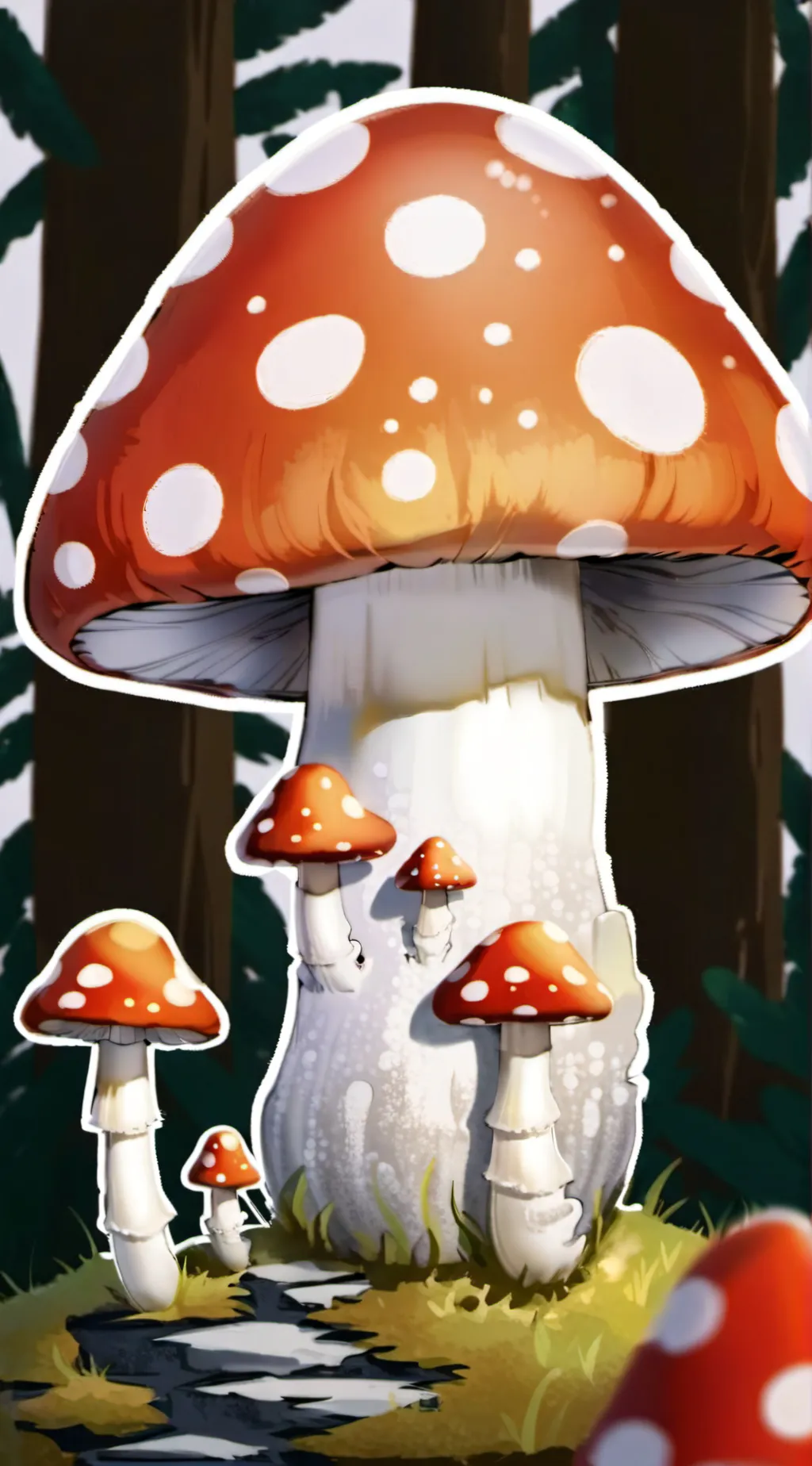 ai character: Therapy Mushroom background