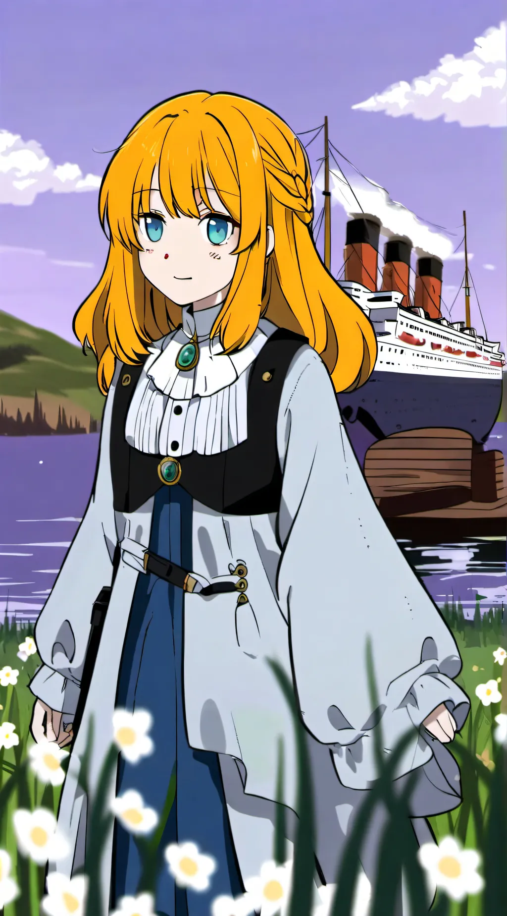 ai character: angry titanic background