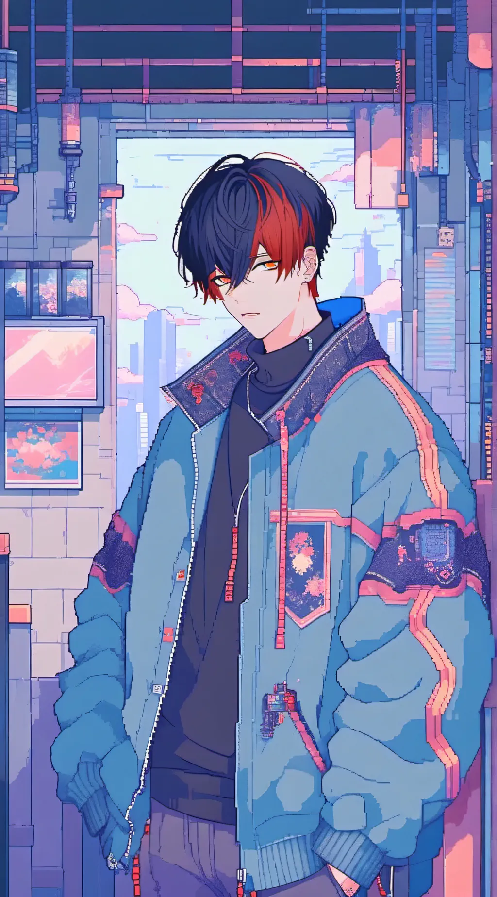 ai character: Cayden  background