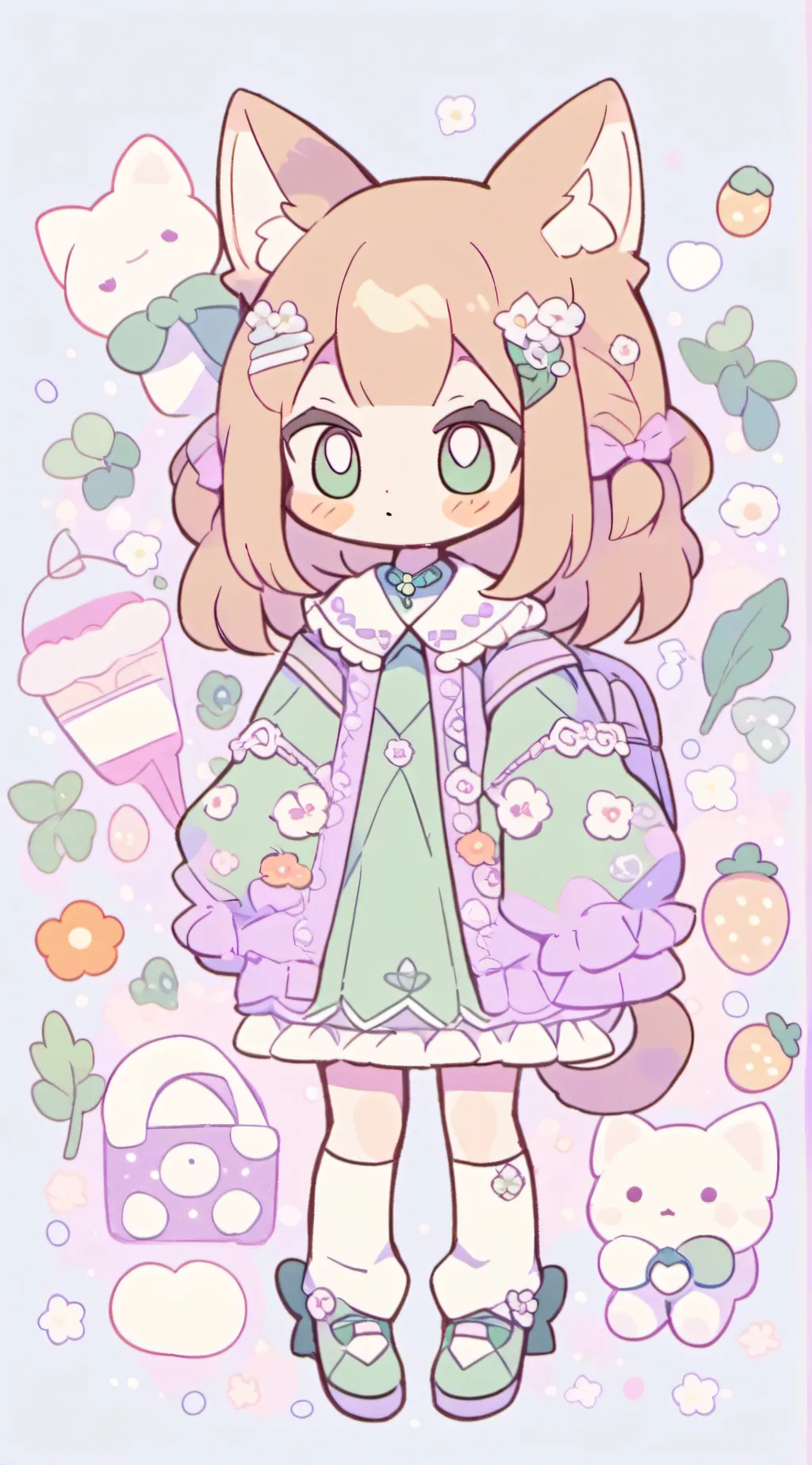 ai character: Lime background