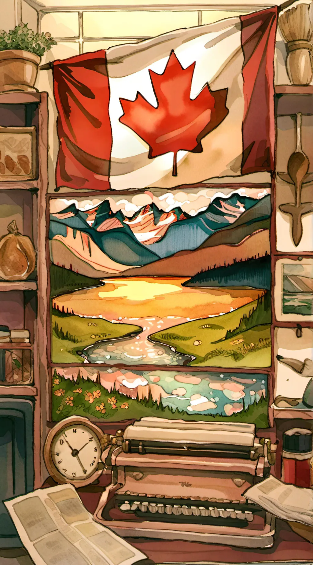 ai character: Talking flag background