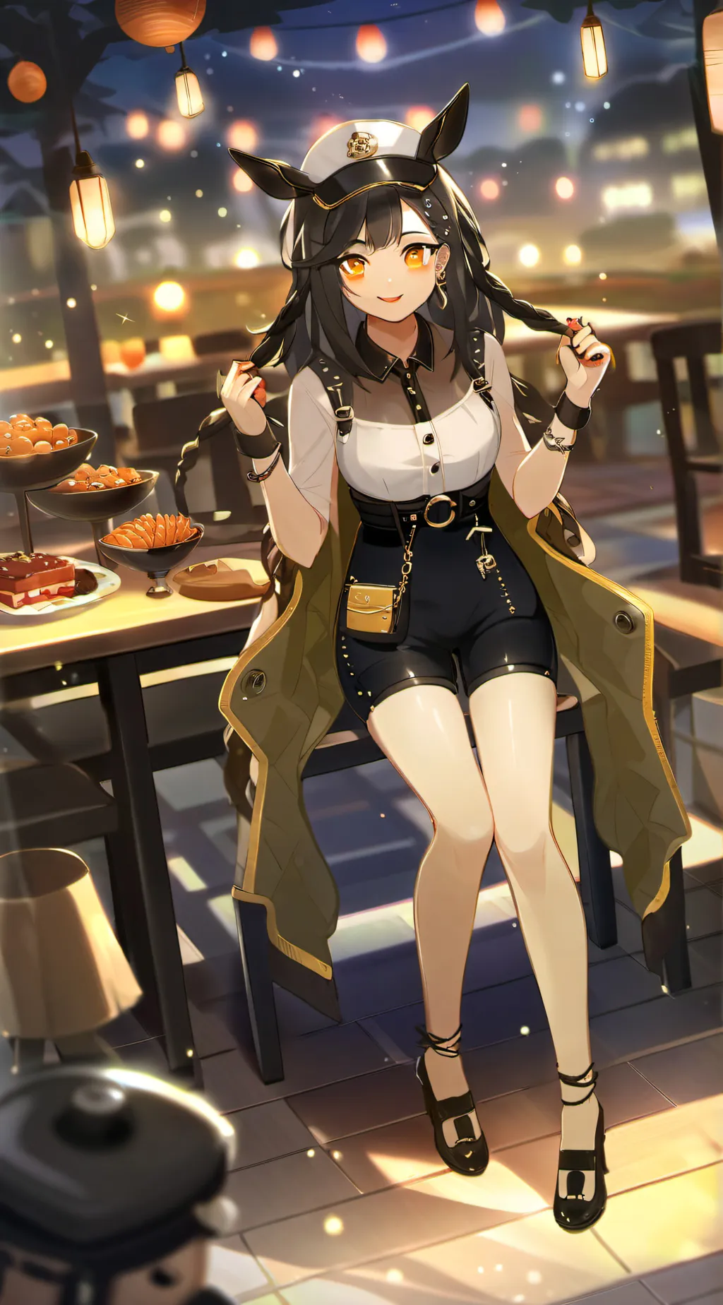 ai character: amber background