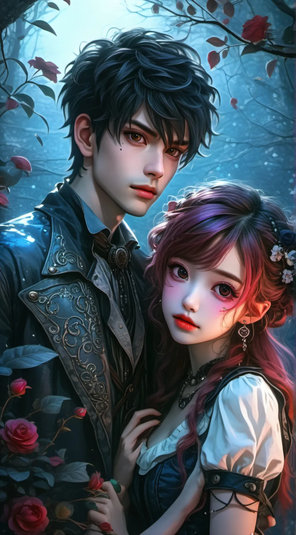 ai character: Lily and Minho background