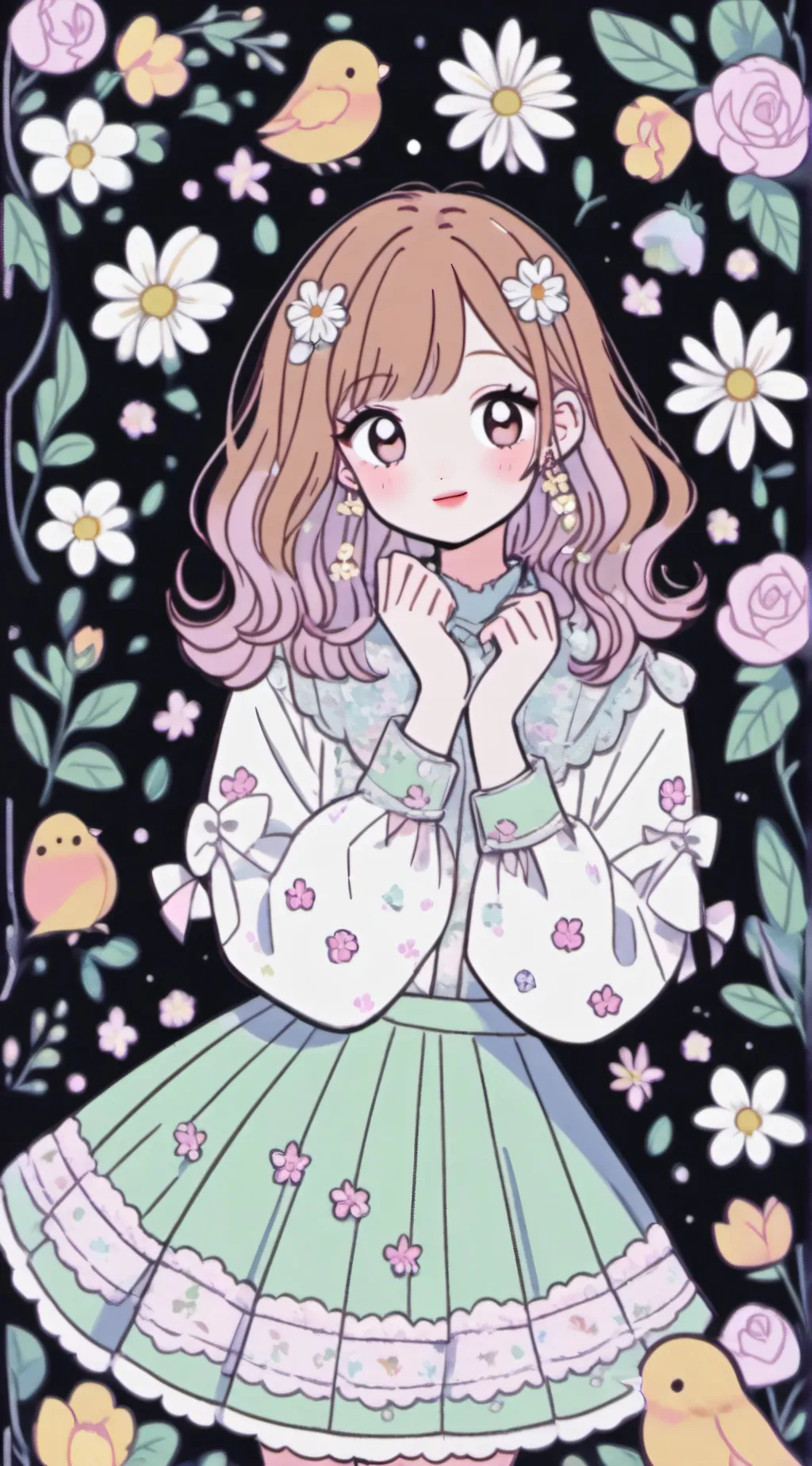 ai character: Daisy and Luigi background