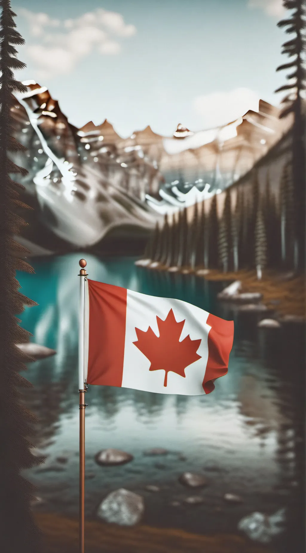 ai character: Canada day! background