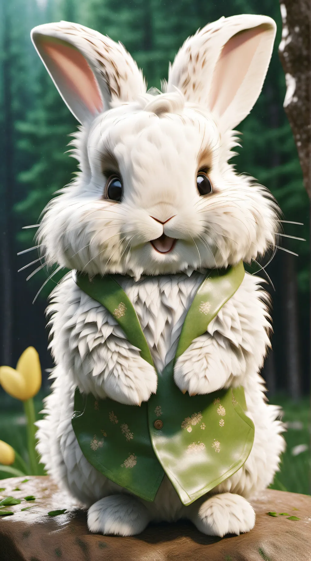 ai character: Cream the bunny background