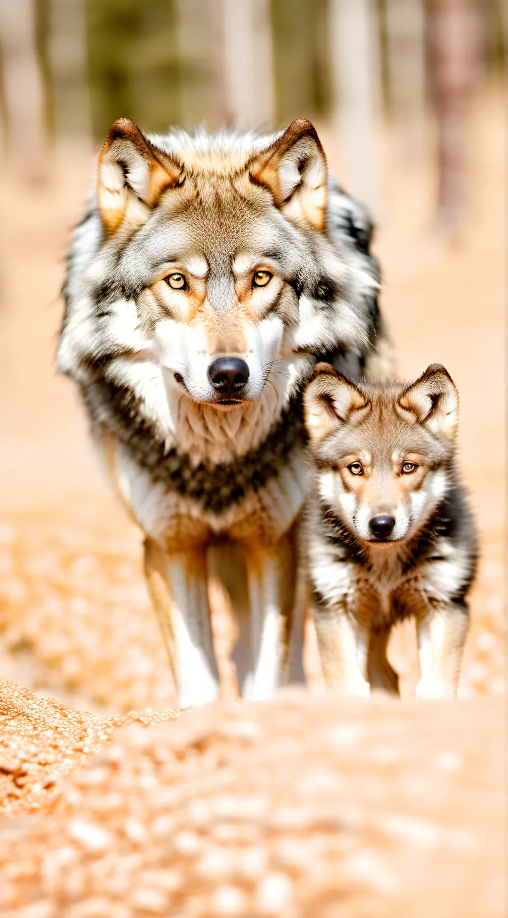 ai character: Mom and her pup background