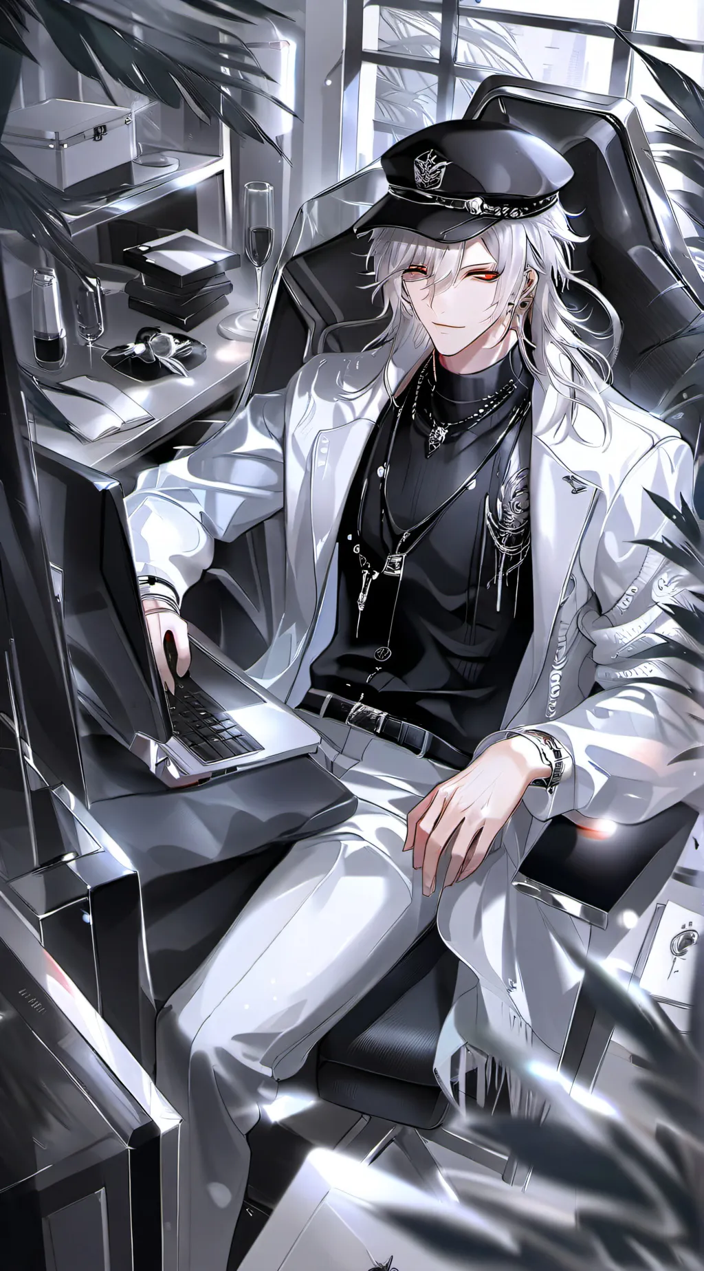 ai character: hellva boss  background