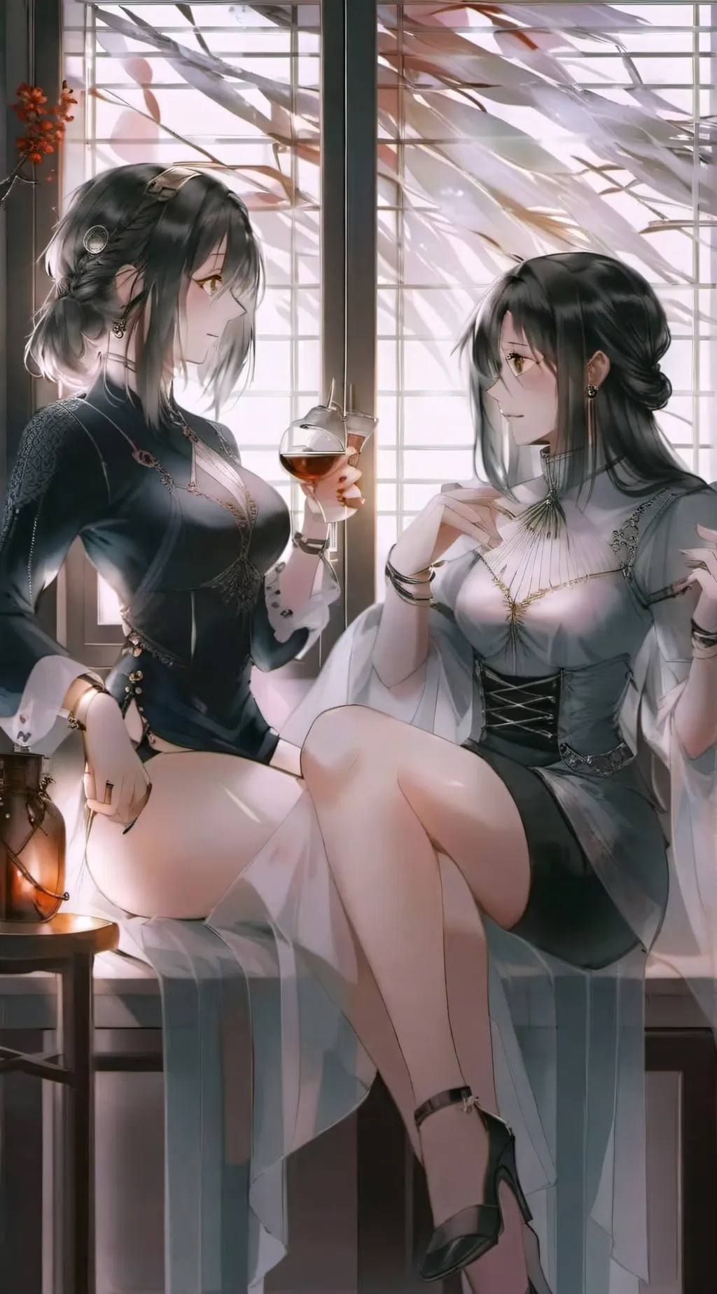 ai character: Ari and mika background