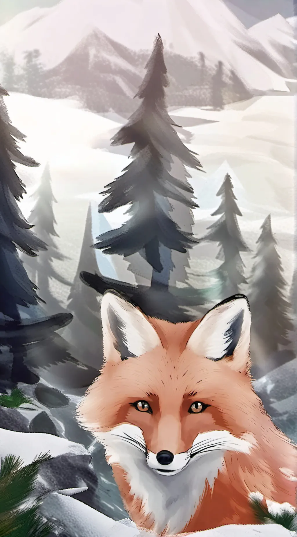 ai character: fox background