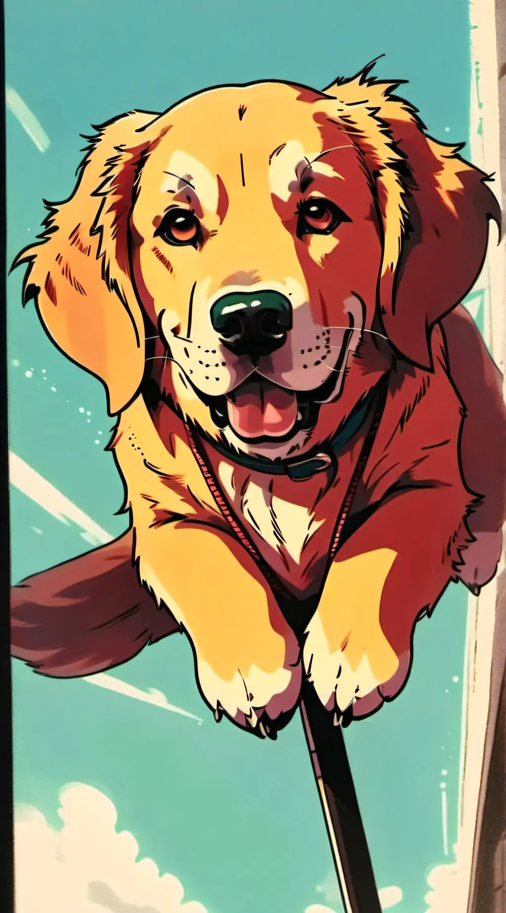 ai character: SUPER DOG 🐕 ❤️  background