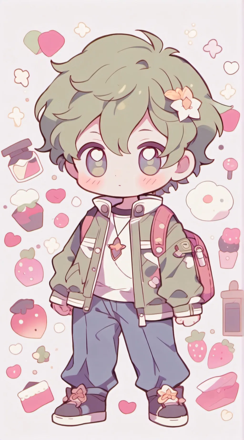 ai character: chibi background