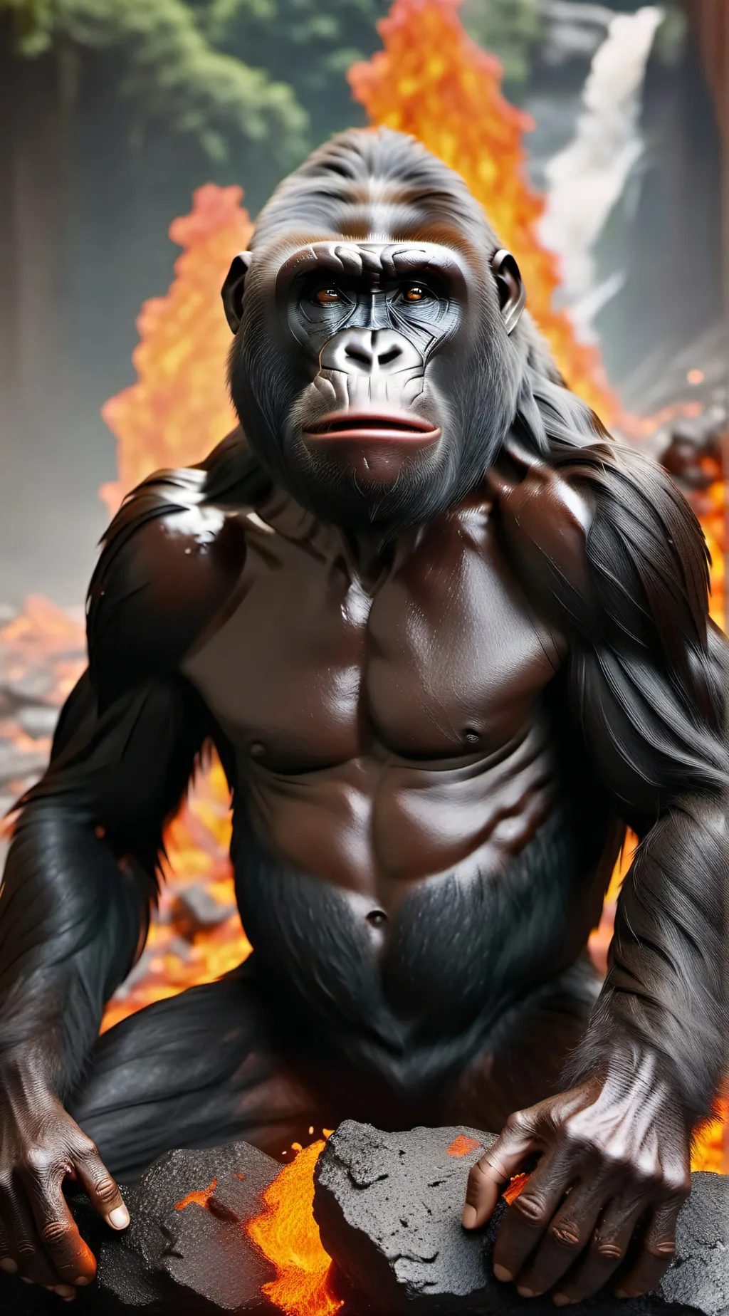 ai character: Big monkey background